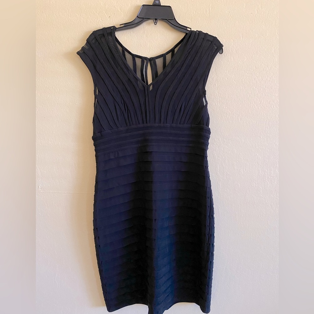Adrianna Papell Chiffon Sheath Cocktail Dress size 10